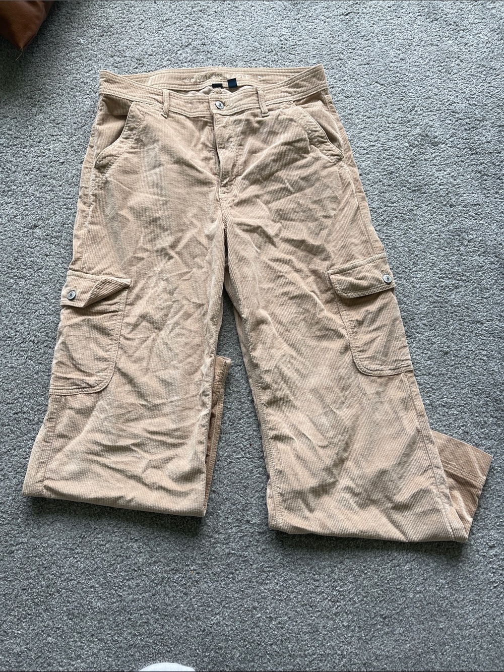 American Eagle Outfitters Tan Corduroy Cargo Pants